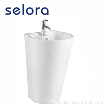 new design Ceramic Pedestal Wash Basin Free Standing